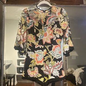 Vici floral embroidered romper.